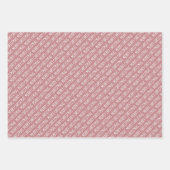 Dusty roos kersttypografie moderne vakantie inpakpapier vel (Voorkant 3)