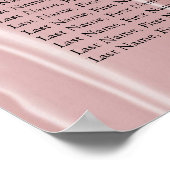 Dusty Roos kleur Zijde zijde en witte parels Zitka Poster (Hoek)