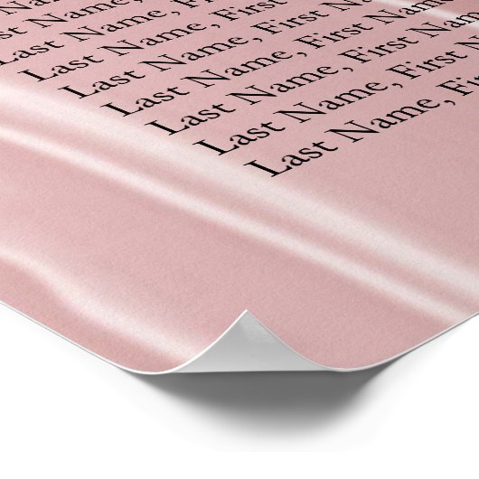 Dusty Roos kleur Zijde zijde en witte parels Zitka Poster (Hoek)