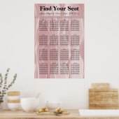 Dusty Roos kleur Zijde zijde en witte parels Zitka Poster (Keuken)