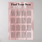 Dusty Roos kleur Zijde zijde en witte parels Zitka Poster (Voorkant)