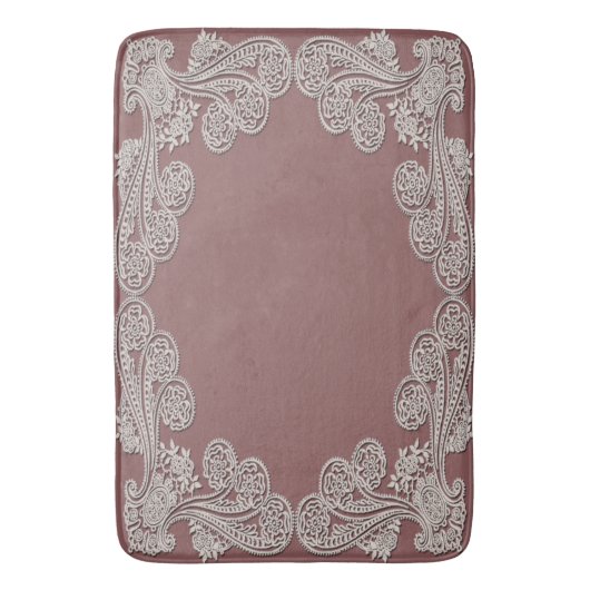 Dusty Roos Lace Badmat (Voorkant Verticaal)