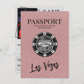Dusty Roos Las Vegas Passport Bewaar de datum Save The Date (Voorkant / Achterkant)