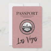 Dusty Roos Las Vegas Passport Wedding Kaart (Achterkant)