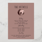 Dusty Roos Last Disco Bachelorette Weekend Folie Uitnodiging (Achterkant)