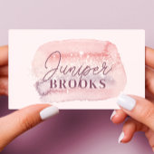 Dusty Roos Lavender Social Media QR Code Glitter Visitekaartje