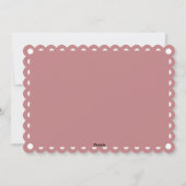 Dusty roos Love Peace Joy papel picado Kerstmis Feestdagenkaart (Achterkant)