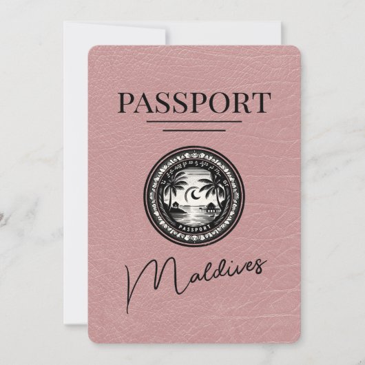 Dusty Roos Maldives Passport Bewaar de datum Save The Date (Voorkant)
