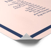 Dusty Roos & marinemoderne minimale bruiloft Poster (Hoek)