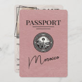 Dusty Roos Marokko Passport Bewaar de datum Save The Date (Voorkant / Achterkant)