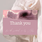 Dusty Roos Mauve Modern Minimalist Bedankkaart