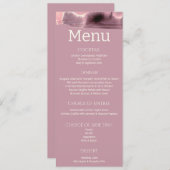 Dusty Roos Mauve Modern Wedding Menu (Voorkant / Achterkant)