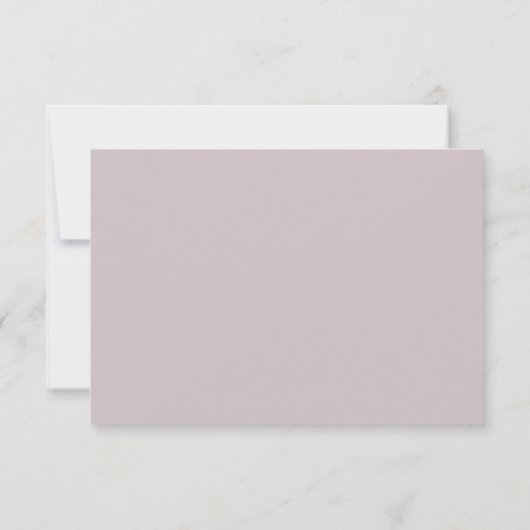 Dusty Roos Mauve Pink Floral Wedding RSVP Kaartje (Achterkant)