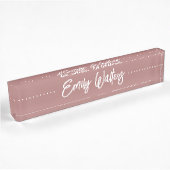 Dusty Roos Mauve Sketting Cursive Script Naambordje