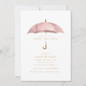 Dusty Roos Meisje Baby Sprinkle Shower Event | Kaart (Voorkant)