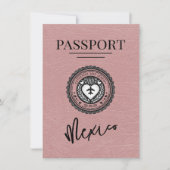 Dusty Roos Mexico Passport Bewaar de datum Save The Date (Voorkant)