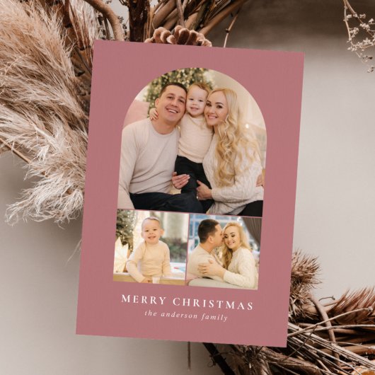 Dusty Roos Minimalist Arch 3 Foto Feestdagenkaart