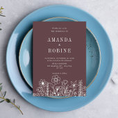 Dusty Roos minimalist Weddenschap Kaart