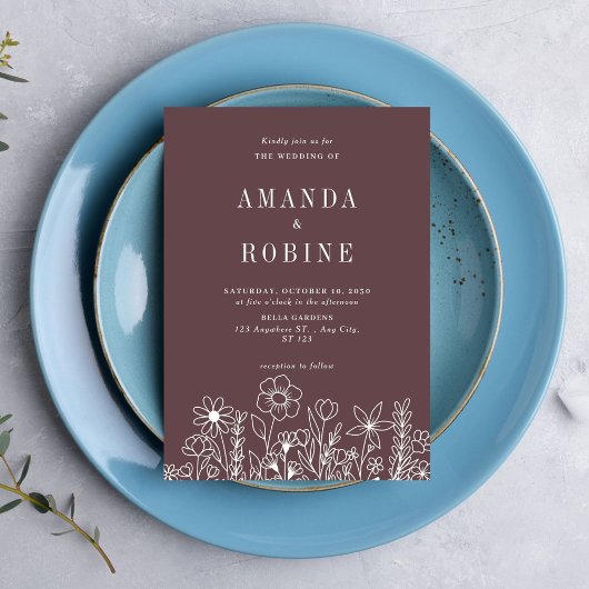 Dusty Roos minimalist Weddenschap Kaart