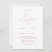 Dusty Roos minimalist Weddenschap Kaart (Voorkant)