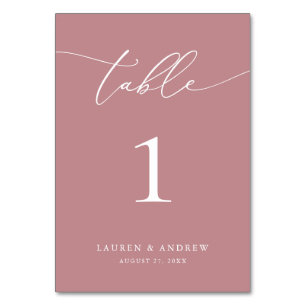 Dusty Roos Minimalist Wedding   Aangepast evenemen Kaart