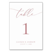 Dusty Roos Minimalist Wedding | Aangepaste eveneme Kaart (Achterkant)