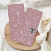 Dusty roos Minimalist Wedding Infographic Programm
