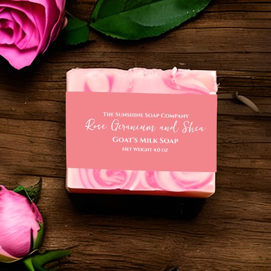 Dusty Roos minimalistische zeep buikband Uitnodigingen Wikkel