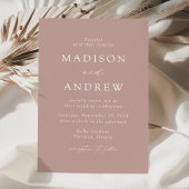 Dusty Roos Modern Elegance Wedding Kaart