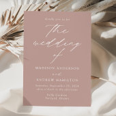 Dusty Roos Modern Elegance Wedding Kaart