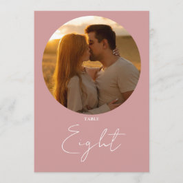 Dusty Roos Modern Minimalist Script Tafelnummer