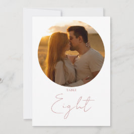 Dusty Roos Modern Minimalist Script Tafelnummer