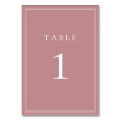 Dusty Roos Modern Minimalist Weddengement Table Nu Kaart (Voorkant)