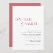 Dusty Roos Modern minimalist Weddenschap (Voorkant / Achterkant)