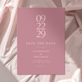 Dusty Roos Modern Minimalist Wedding Save The Date