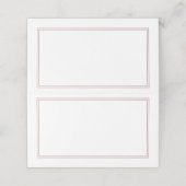 Dusty Roos Modern minimalistische bruiloft blank Plaatskaartje (Buitenkant ongevouwen)