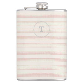 Dusty Roos Modern Monogram Naam Boho Strip Heupfles