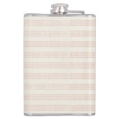 Dusty Roos Modern Monogram Naam Boho Strip Heupfles (Achterkant)