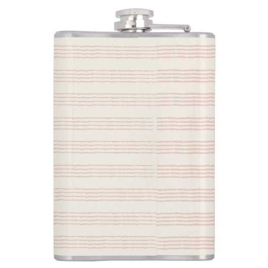 Dusty Roos Modern Monogram Naam Boho Strip Heupfles (Achterkant)