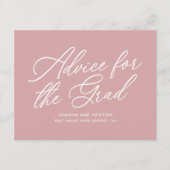 Dusty Roos Modern Script Afstuderen Advieskaart (Voorkant)