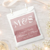 Dusty Roos Modern Script Favor Bag Bedankzakje (Geknipt)