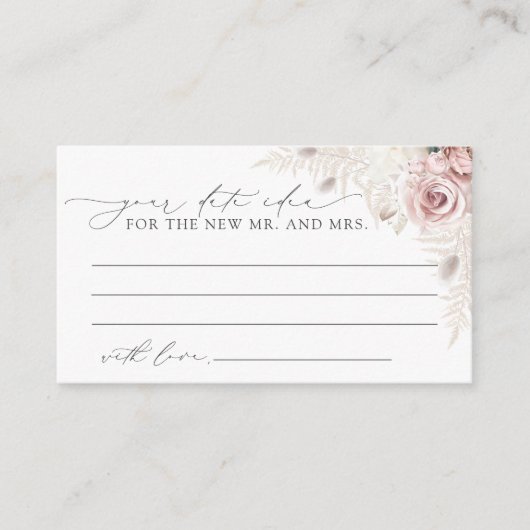 Dusty Roos Modern Vrijgezellenfeest Datum Nachtide Informatiekaartje (Voorkant)