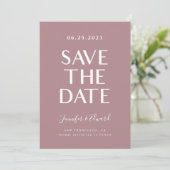Dusty Roos Modern Wedding Save the Date (Staand voorkant)