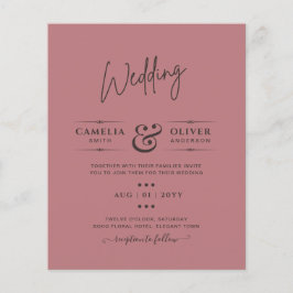 Dusty Roos Monochrome Wedding Flyer