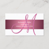 Dusty Roos Monogram/DIY achtergrond kleur Visitekaartje (Voorkant)