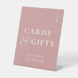 Dusty Roos monogram Kaarten en geschenken Reclamebord Met Voetstuk