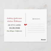 Dusty roos, moss green twee foto Save the Date Briefkaart (Achterkant)