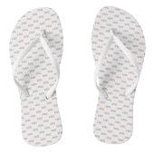 Dusty Roos Name Pattern White Teenslippers (Voetbed)