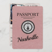 Dusty Roos Nashville Passport Bewaar de datum Save The Date (Voorkant / Achterkant)