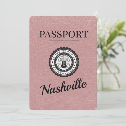 Dusty Roos Nashville Passport Bewaar de datum Save The Date (Staand voorkant)